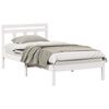 vidaXL Bed Frame White 75 x 190 cm Solid Pine Wood