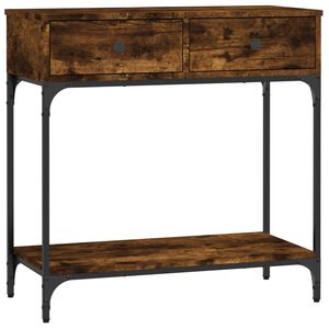 vidaXL Console Table Smoked Oak 75x34.5x75 cm Engineered Wood
