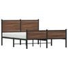 vidaXL Metal Bed Frame without Mattress Brown Oak 150x200 cm King Size