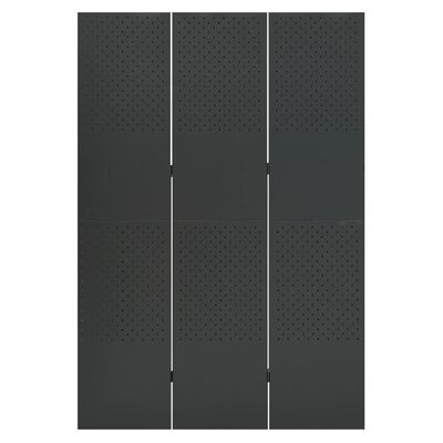 vidaXL 3-Panel Room Divider Anthracite 120x180 cm Steel
