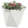 vidaXL Planter White 50 x 50 x 50 cm Steel