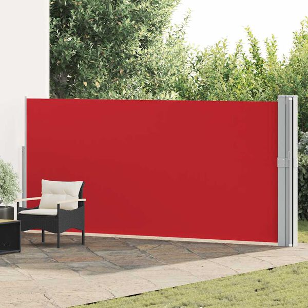 vidaXL Patio Retractable Side Awning 170x1200 cm Red