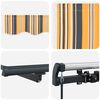 vidaXL Retractable Awning Multicolour 600 x 350 cm Polyester and Steel