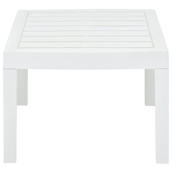 vidaXL Garden Table White 78x55x38 cm Plastic