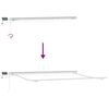 vidaXL Retractable Awning Manual White 400 x 300 cm Fabric and Steel