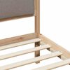 vidaXL Bed Frame with Headboard Taupe 120 x 200 cm Fabric