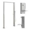 vidaXL Shower Panel | Silver | 201 stainless steel | Large | Decorative Inlays