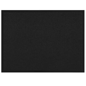 vidaXL Door Mat Black 60 x 80 x 1.2 cm Teddy Fabric
