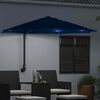 vidaXL Garden Parasol Manual Blue and Black 248 x 248 x 148 cm