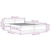 vidaXL Bed Frame without Mattress with Drawers 140x190 cm (815024+814994)