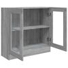 vidaXL Vitrine Cabinet Grey Sonoma 82.5x30.5x80 cm Engineered Wood