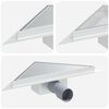vidaXL 2 in 1 Triangle Shower Drain Silver 32 x 32 x 7.5 cm