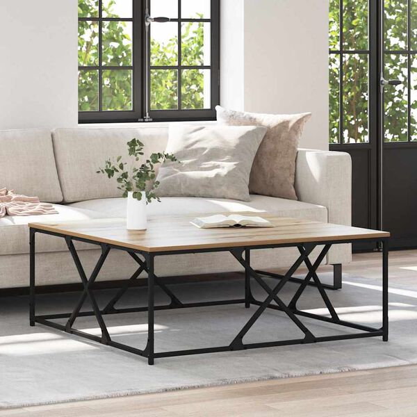 vidaXL Coffee Table Artisan Oak 100 x 100 x 40 cm Engineered Wood