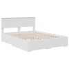 vidaXL Bed Frame with Headboard White 150 x 200 cm Engineered Wood