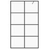 vidaXL Walk-in Shower Wall with Clear ESG Glass 140x195 cm Black