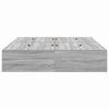 vidaXL Storage Bed Frame Grey Sonoma 160 x 200 cm Engineered Wood