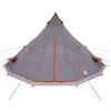 vidaXL Family Tipi Tent Folding Grey and Orange 560 x 560 x 300 cm
