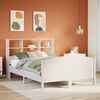 vidaXL Bookcase Bed without Mattress White 140x190cm Solid Wood Pine