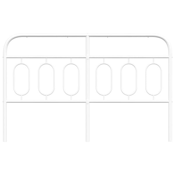 vidaXL Metal Replace Headboard White 137 cm