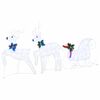 vidaXL LED Reindeers 5 pcs White Fabric