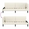 vidaXL Corner Bed Frame with Headboard Cream 100 cm x 200 cm Velvet