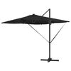 vidaXL Parasol Black 286 x 285 x 270 cm Aluminium