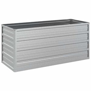 vidaXL Garden Raised Bed 100x40x45 cm Galvanized Steel Silver