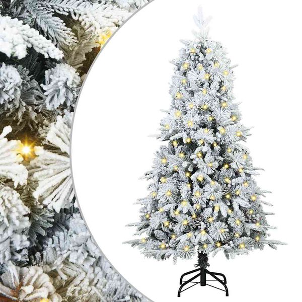 vidaXL Artificial Hinged Christmas Tree Green 120 cm PE and PVC