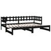 vidaXL Pull-out Day Bed without Mattress Black 2x(80x200) cm