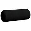 vidaXL Bolster Pillows 2 pcs Black Ø 25 x 70 cm Microfibre Fabric