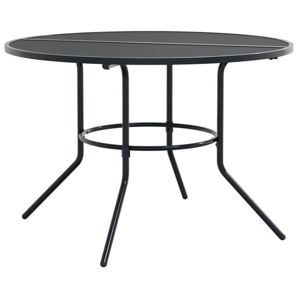 vidaXL Patio Table Round Anthracite &Oslash;110x72.5 cm Powder-coated Steel