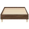 vidaXL Bed Frame No Mattress Brown Oak 90x190 cm Single Engineered Wood