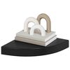vidaXL Floating Corner Shelf High Gloss Black 25x25x3.8 cm MDF