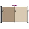 vidaXL Retractable Side Awning Taupe 120x500 cm