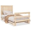 vidaXL Bed Frame without Mattress with Headboard 100x200 cm Solid Wood