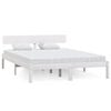 vidaXL Bed Frame without Mattress White Solid Wood 160x200 cm
