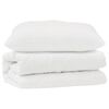vidaXL Duvet Set with Pillow 2 pcs White Microfibre