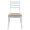 vidaXL Dining Chairs 2 pcs White 43 x 54 x 89 cm Solid Rubber Wood