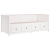 vidaXL Day Bed without Mattress White 90x200 cm Solid Wood Pine