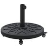 vidaXL Parasol Base 15.25 kg Black Iron Circular