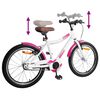 vidaXL Kids Bike 18'' for 5-7 Years Old Pink
