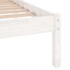 vidaXL Bed Frame without Mattress White Solid Wood Small Double