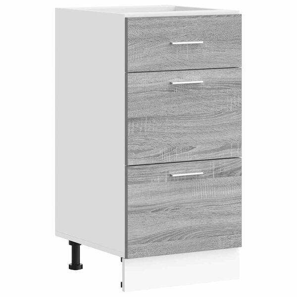 vidaXL Bottom Cabinet Lyon Grey Sonoma 40x46x81.5 cm Engineered Wood