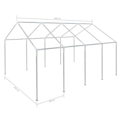 vidaXL Storage Tent PE 4x8 m White