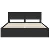 vidaXL Bed Frame with Headboard Black 180 x 200 cm Engineered Wood