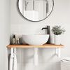 vidaXL Basin Shelf Wall Mounted Steel and Solid Wood Acacia