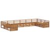 vidaXL Sofa Sets 10 pcs Natural Solid Acacia Wood
