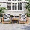 vidaXL Garden Chairs with Table 3 pcs Black and White