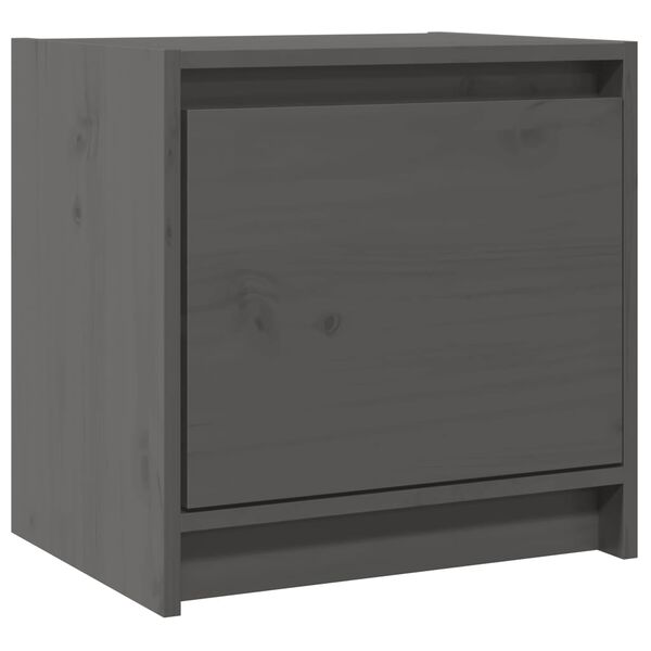 vidaXL Bedside Cabinets 2 pcs Grey 40x30.5x40 cm Solid Pinewood