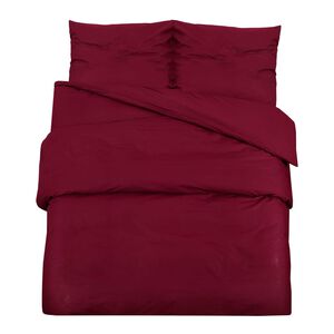 vidaXL Duvet Cover Set Bordeaux 200x220 cm Cotton